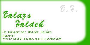 balazs haldek business card